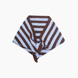 Striped Triangle Heavyweight Scarf in Brown/Blue