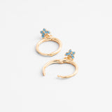 Gold Hoops With Butterfly Charm at Break Out Jewellery 