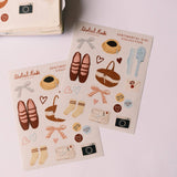 Sentimental Girl Illustrated Vinyl Sticker Sheet