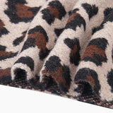 Leopard Print Triangle Scarf in Beige