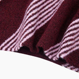 Striped Triangle Heavyweight Scarf in Berry/Pink