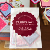 Positive Post Frosted Glitter Sticker Pack