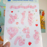 Fairy Worms Vinyl Sticker Sheet