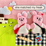 Pink Rabbit Plushie Keyring 