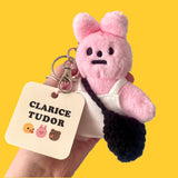 Pink Rabbit Plushie Keyring 