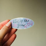 Girl of the Year Glittery Vinyl Sticker