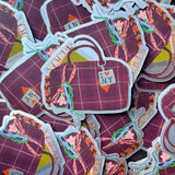 Holographic Gingham Handbag Vinyl Sticker