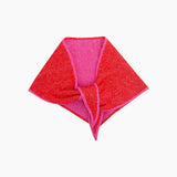 Contrast Trim Triangle Heavyweight Scarf in Red/Pink