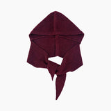 Plain Hooded Scarf in Berry