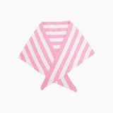 Striped Triangle Heavyweight Scarf in Light Pink/Cream
