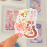 Sakura Cat Holo Sticker