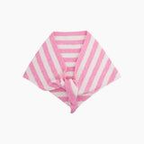 Striped Triangle Heavyweight Scarf in Light Pink/Cream