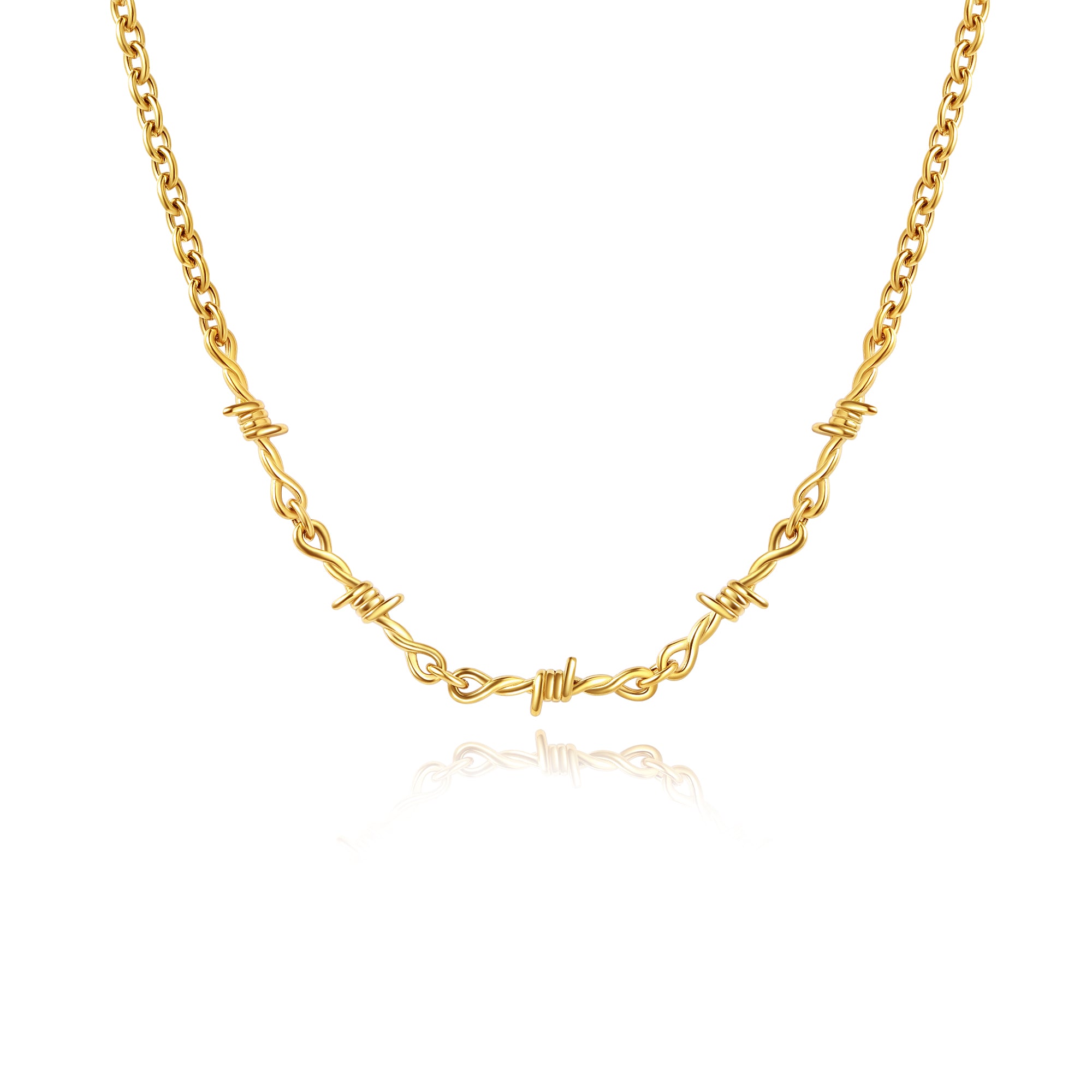 Gold Barbed Wire Necklace | Break Out Jewellery