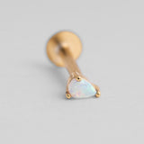 Gold Opal Flat Back Stud Earrings