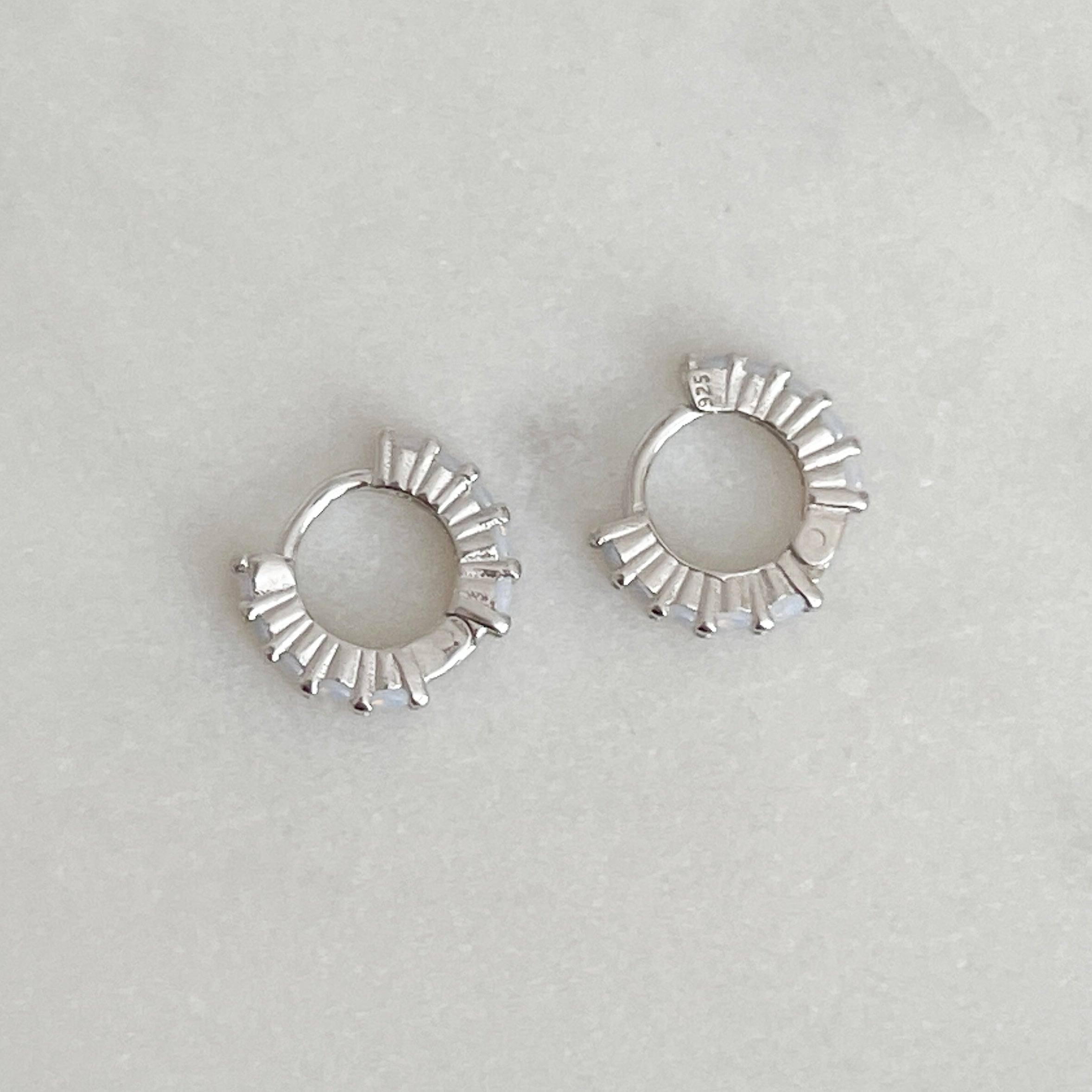 moonstone earrings | huggie earrings | small earrings | womens jewellery | waterproof jewellery | trending jewellery | jewellery under £40 | jewellery for gifts | gold jewellery | silver jewellery | stainless steel jewellery
