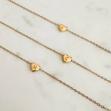 Load image into Gallery viewer, Heart Alphabet Necklace
