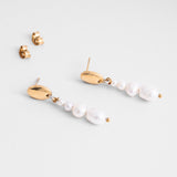 Freshwater Pearls Gold Earrings at Break Out Jewellery 