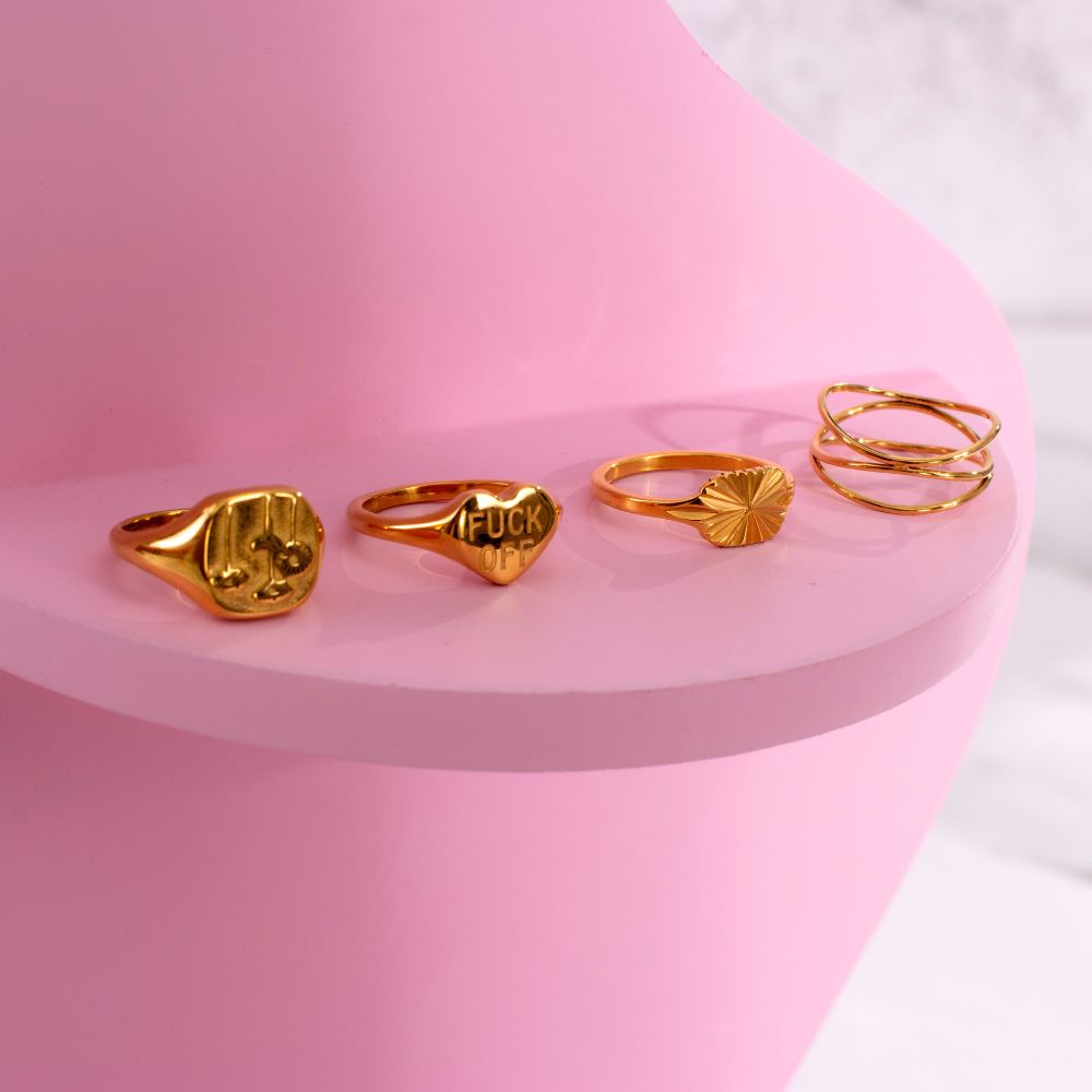 Gold Chunky Rings at Breakout Jewellery for Women