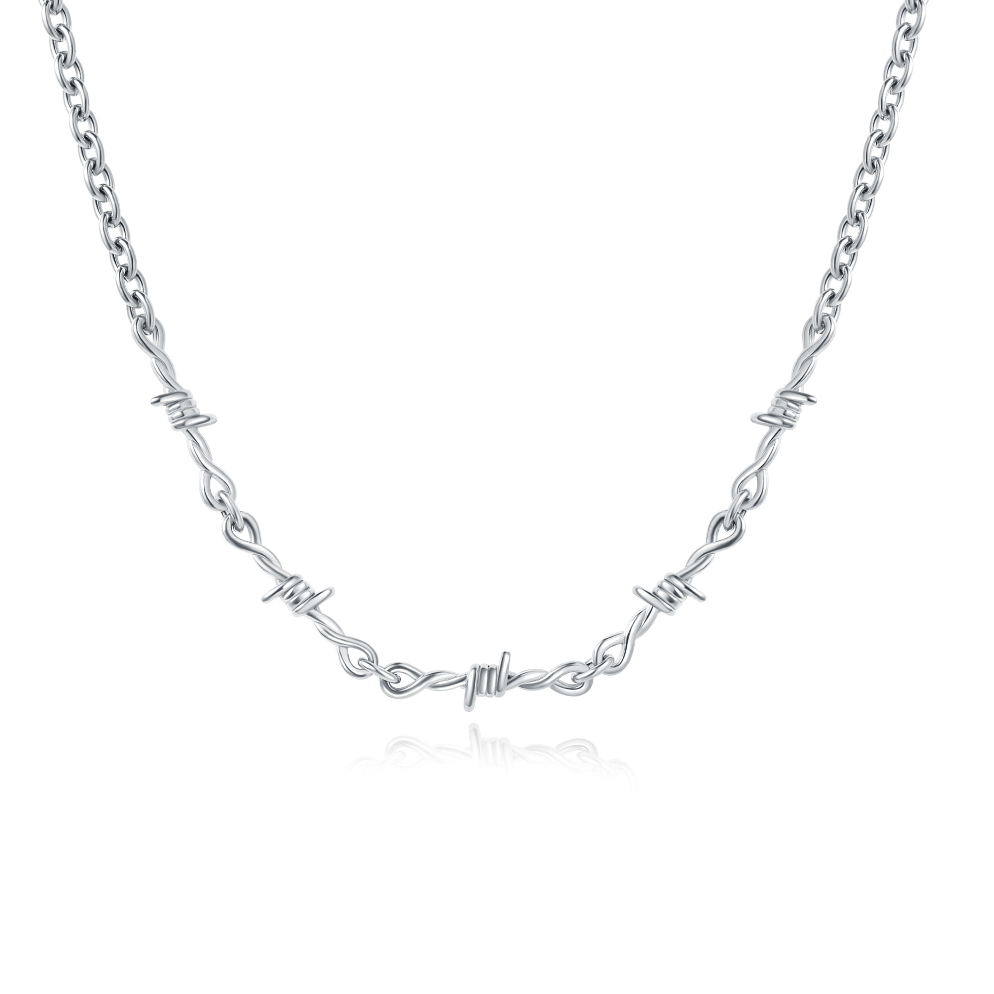 Stainless Steel Barbed Wire Necklace Barb Wire Necklace Bandax