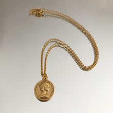 Load image into Gallery viewer, Gold Stainless Steel Coin Charm Necklace
