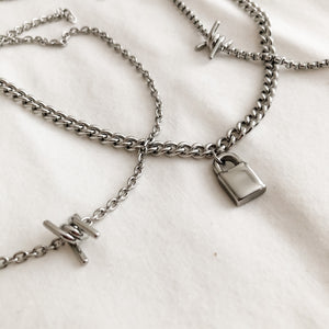 Barbed Wire Charm Necklace