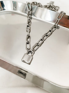 Chunky Padlock Chain Necklace