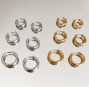 Silver Basic Huggies