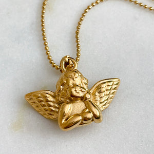 Gold Cherub Necklace