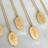Birth Flower Necklace