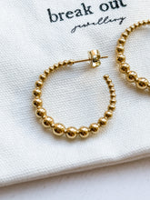 Load image into Gallery viewer, Gold Bead Hoops
