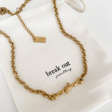 Load image into Gallery viewer, Gold Single Barbed Necklace
