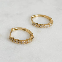 Load image into Gallery viewer, Wavy Sparkle Hoops
