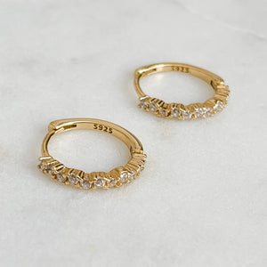 Wavy Sparkle Hoops