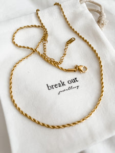 Skinny Gold Rope Necklace