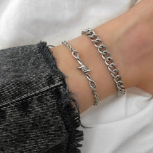 Load image into Gallery viewer, Silver Barbed Anklet
