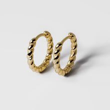 Load image into Gallery viewer, Gold Rope Hoops
