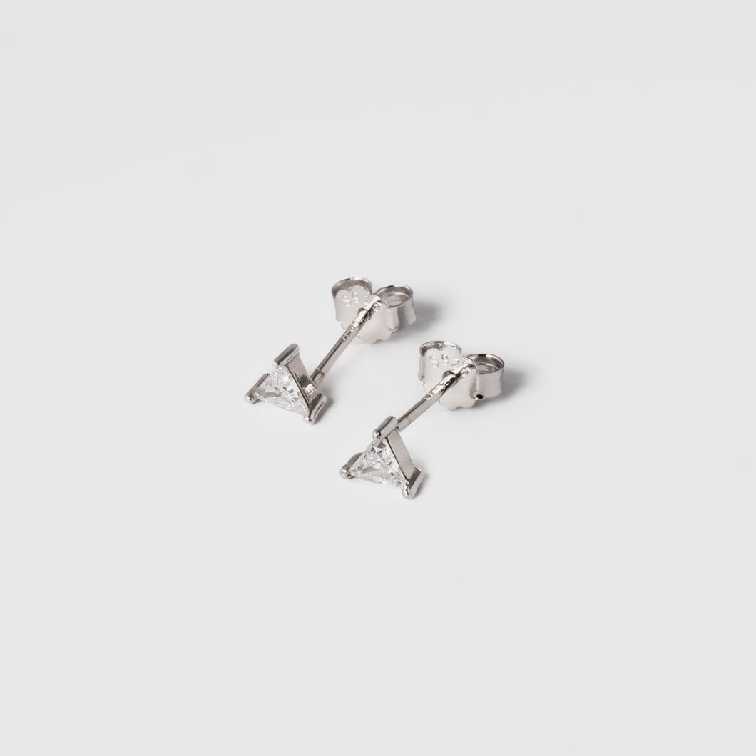 Sterling Triangle Studs