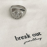 Silver Cherub Ring