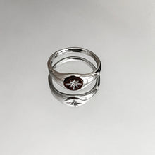 Load image into Gallery viewer, Silver Star Signet Ring
