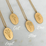Birth Flower Necklace