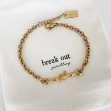 Load image into Gallery viewer, Gold Single Barbed Bracelet
