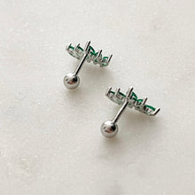 Load image into Gallery viewer, Silver Tiara Studs
