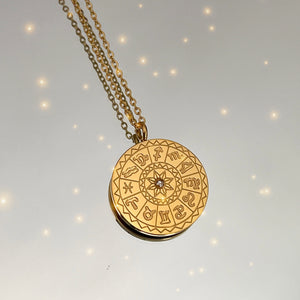 Gold Zodiac Charm Necklace