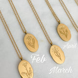 Birth Flower Necklace