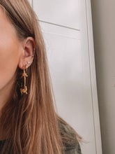 Load image into Gallery viewer, Gold 3 Barb Hoop Earrings
